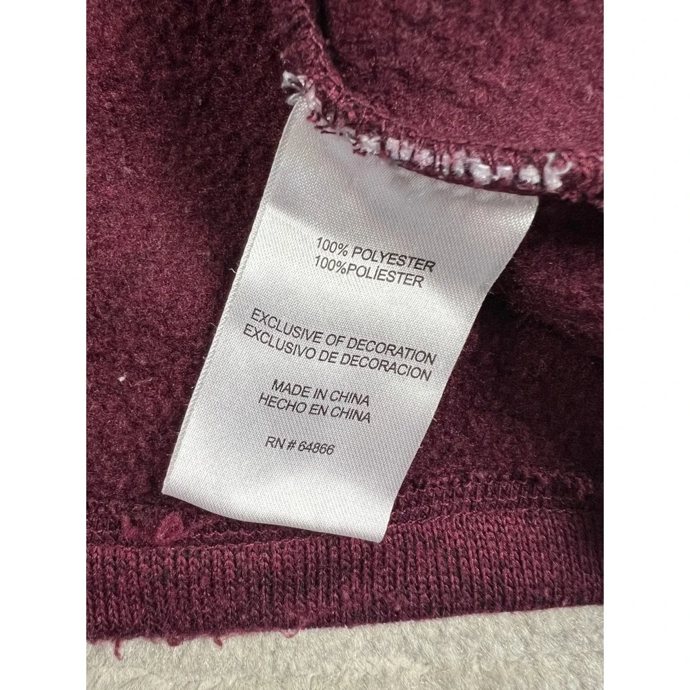 Lee Pullover Mens XXL Burgundy Heather Quarter Zip Sherpa Collar Fleece Sweater